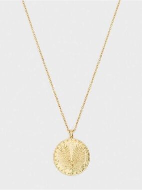 Gorjana Gold Palm Coin Necklace